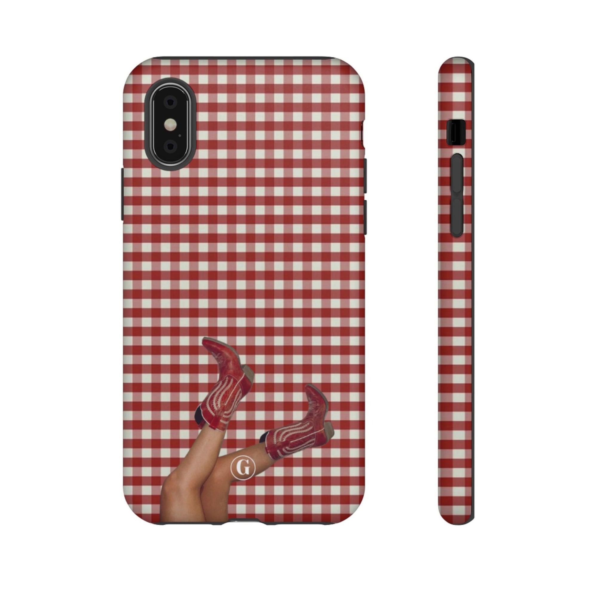 Dark Red Cowboy Boots Phone Case