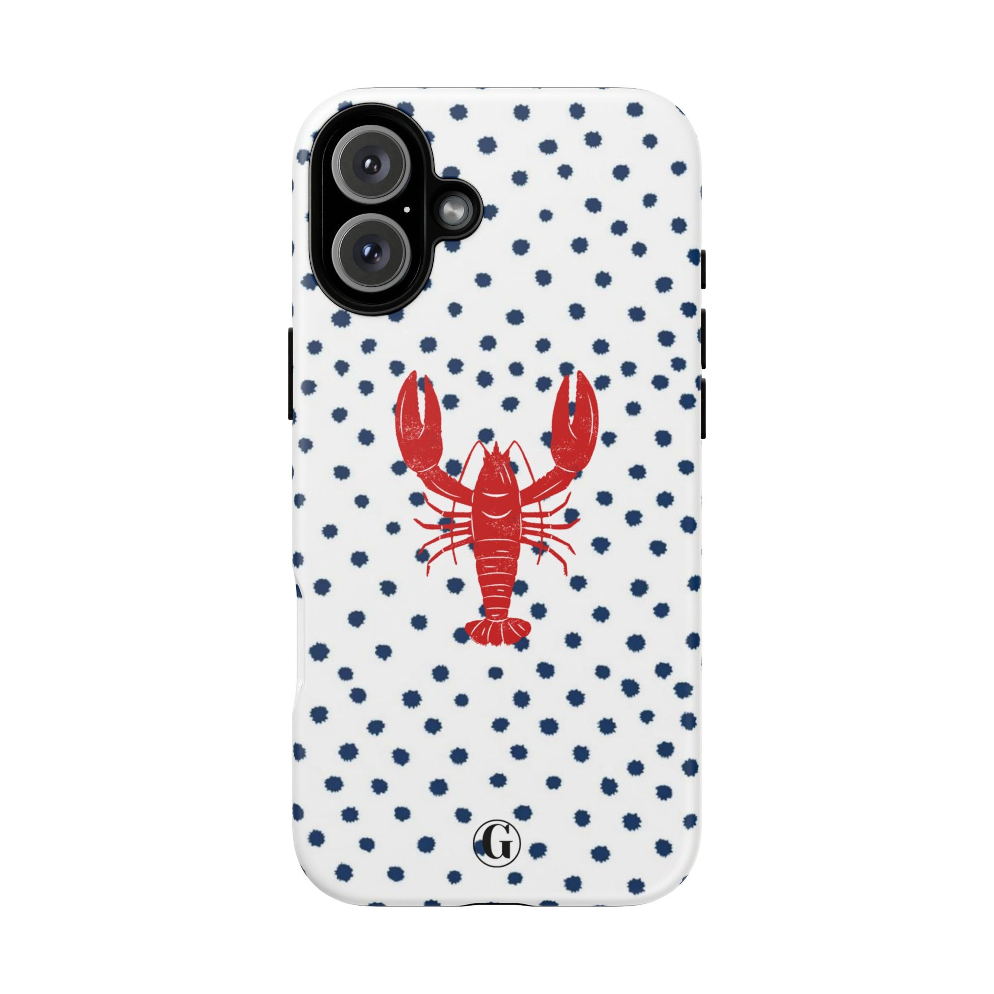 Crawfish on Blue Dots Phone Case