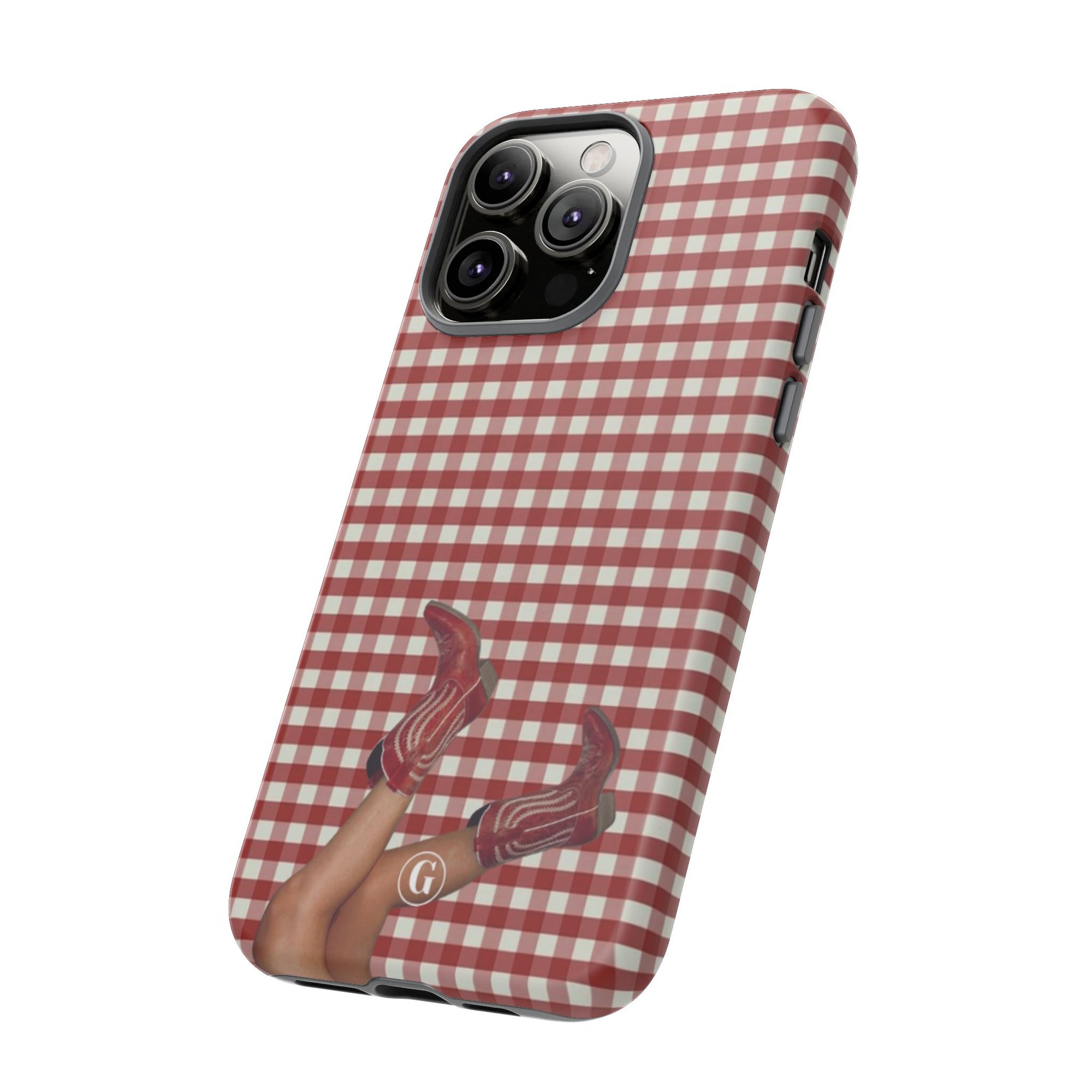 Dark Red Cowboy Boots Phone Case