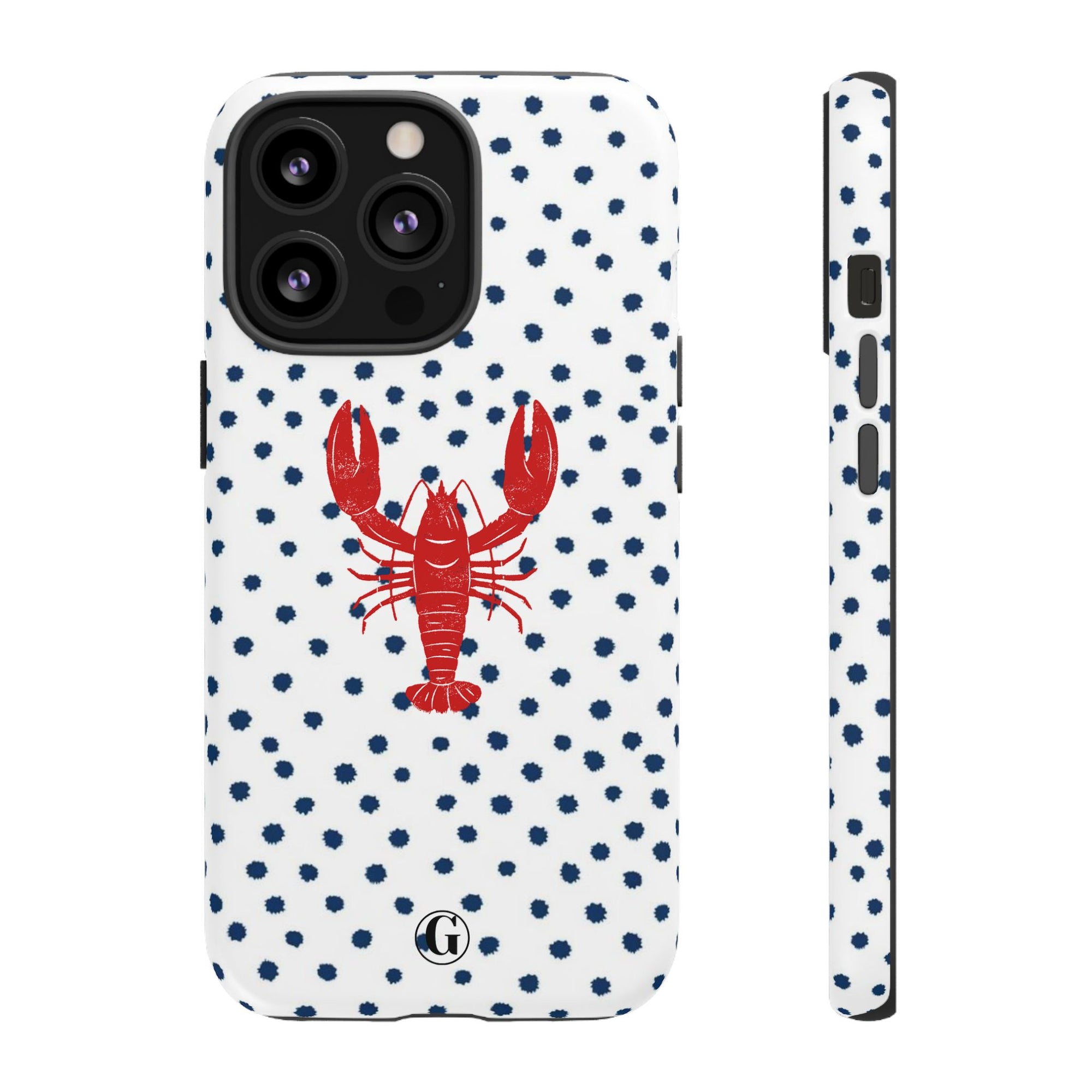 Crawfish on Blue Dots Phone Case