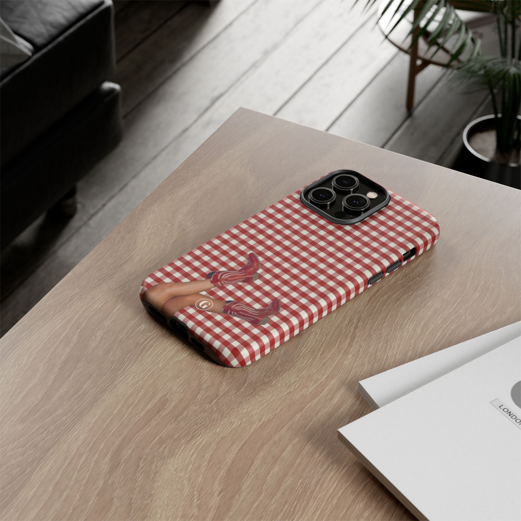 Dark Red Cowboy Boots Phone Case