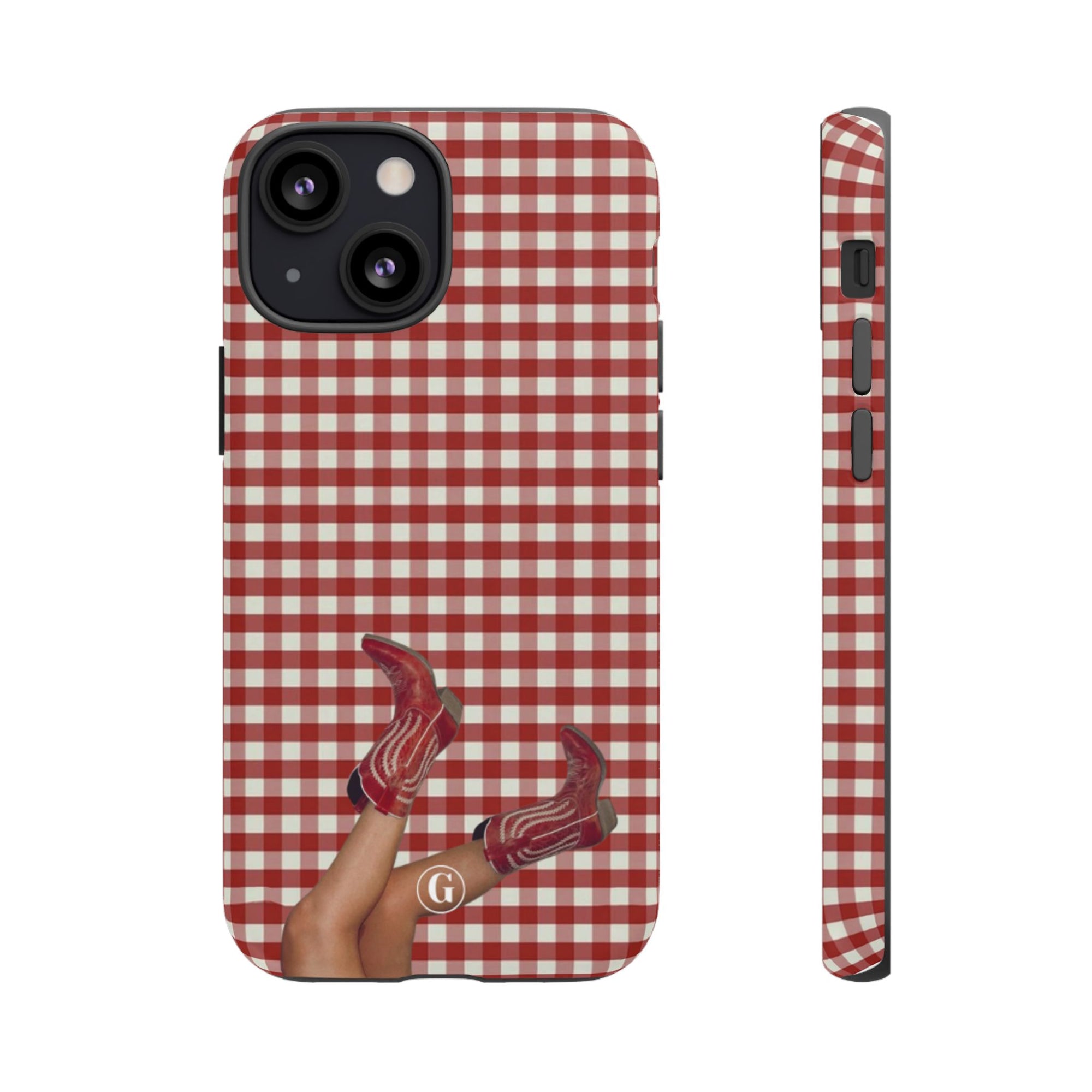 Dark Red Cowboy Boots Phone Case