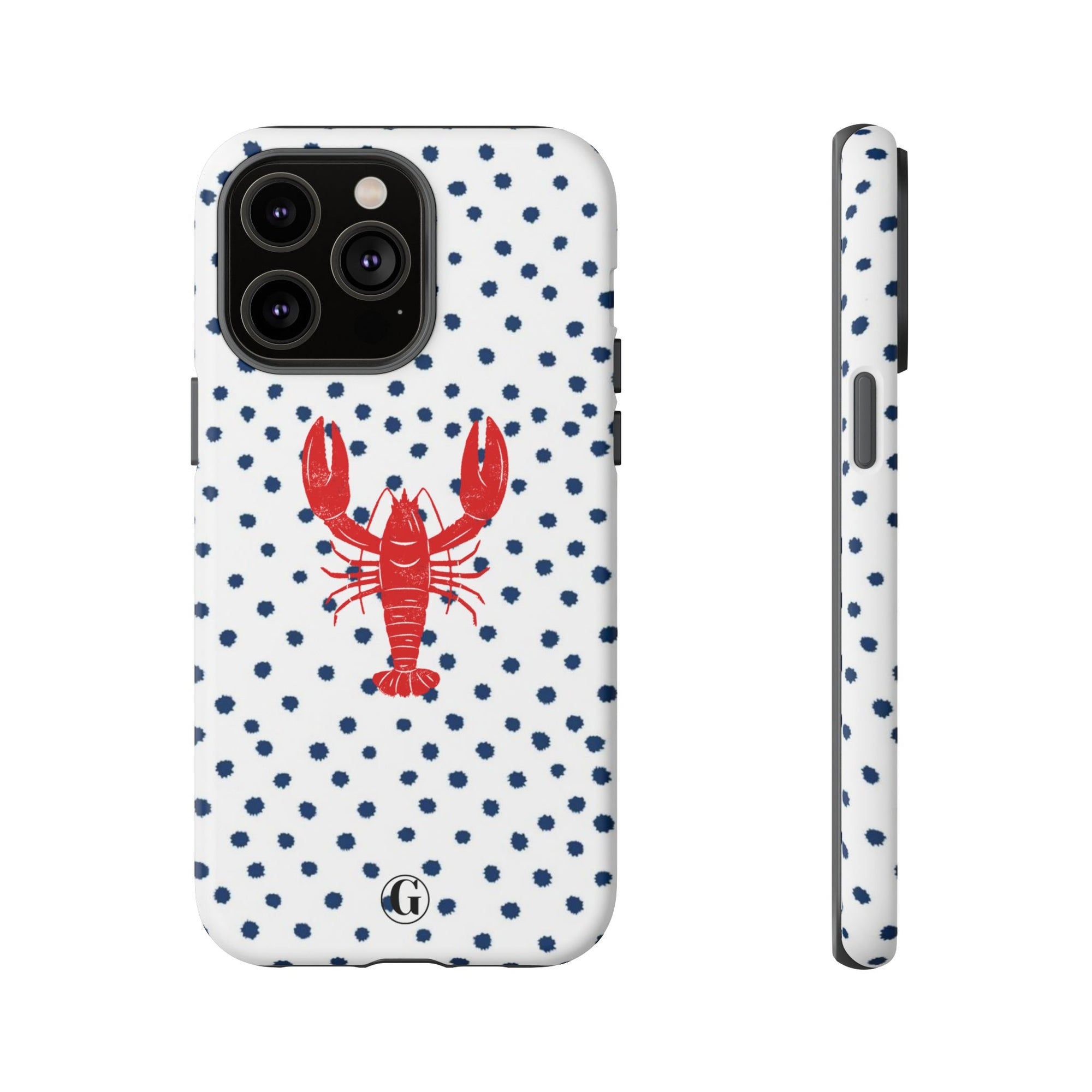 Crawfish on Blue Dots Phone Case
