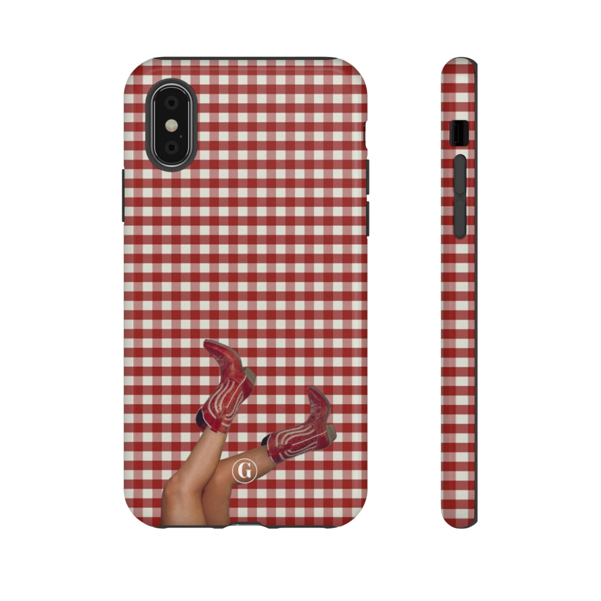 Dark Red Cowboy Boots Phone Case