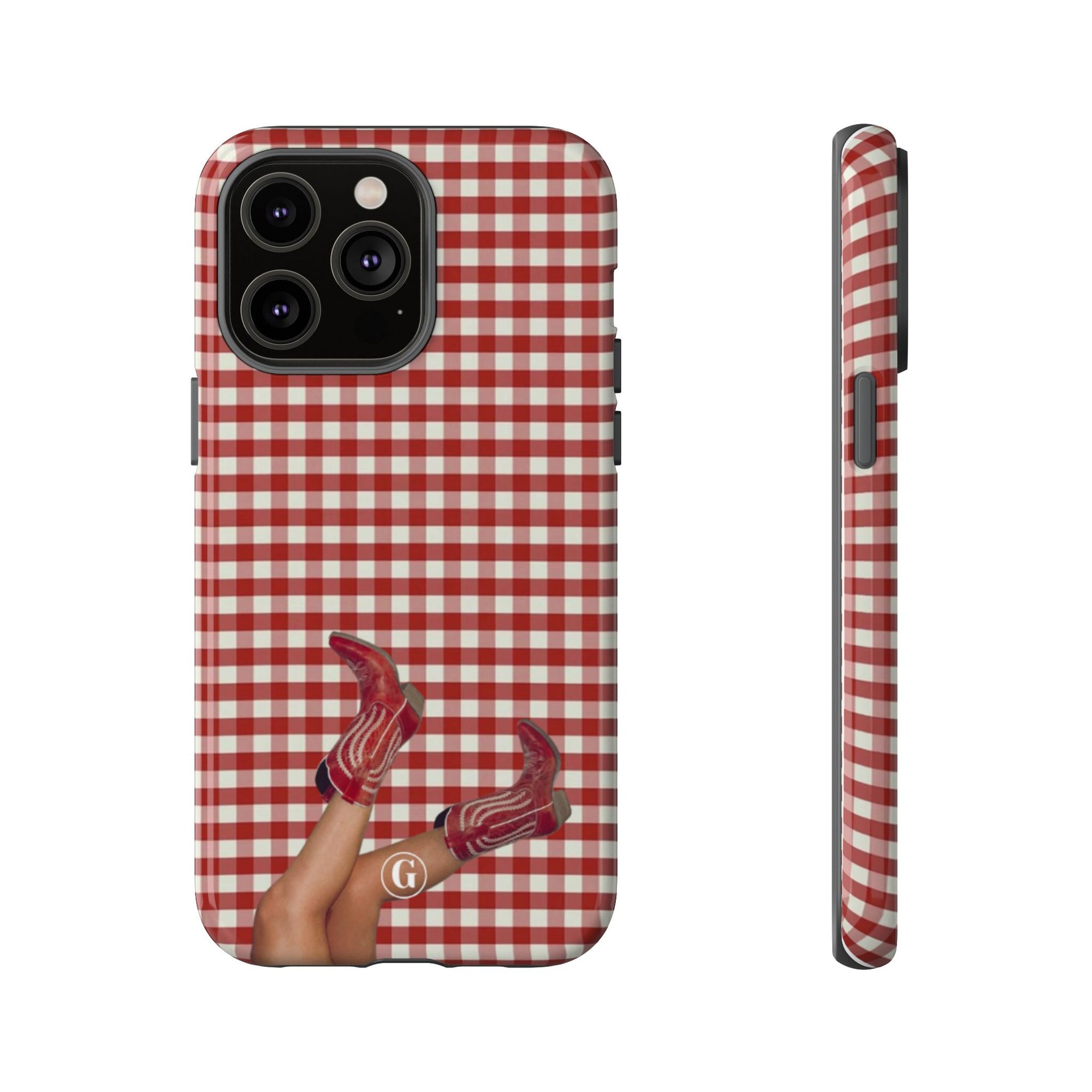 Dark Red Cowboy Boots Phone Case