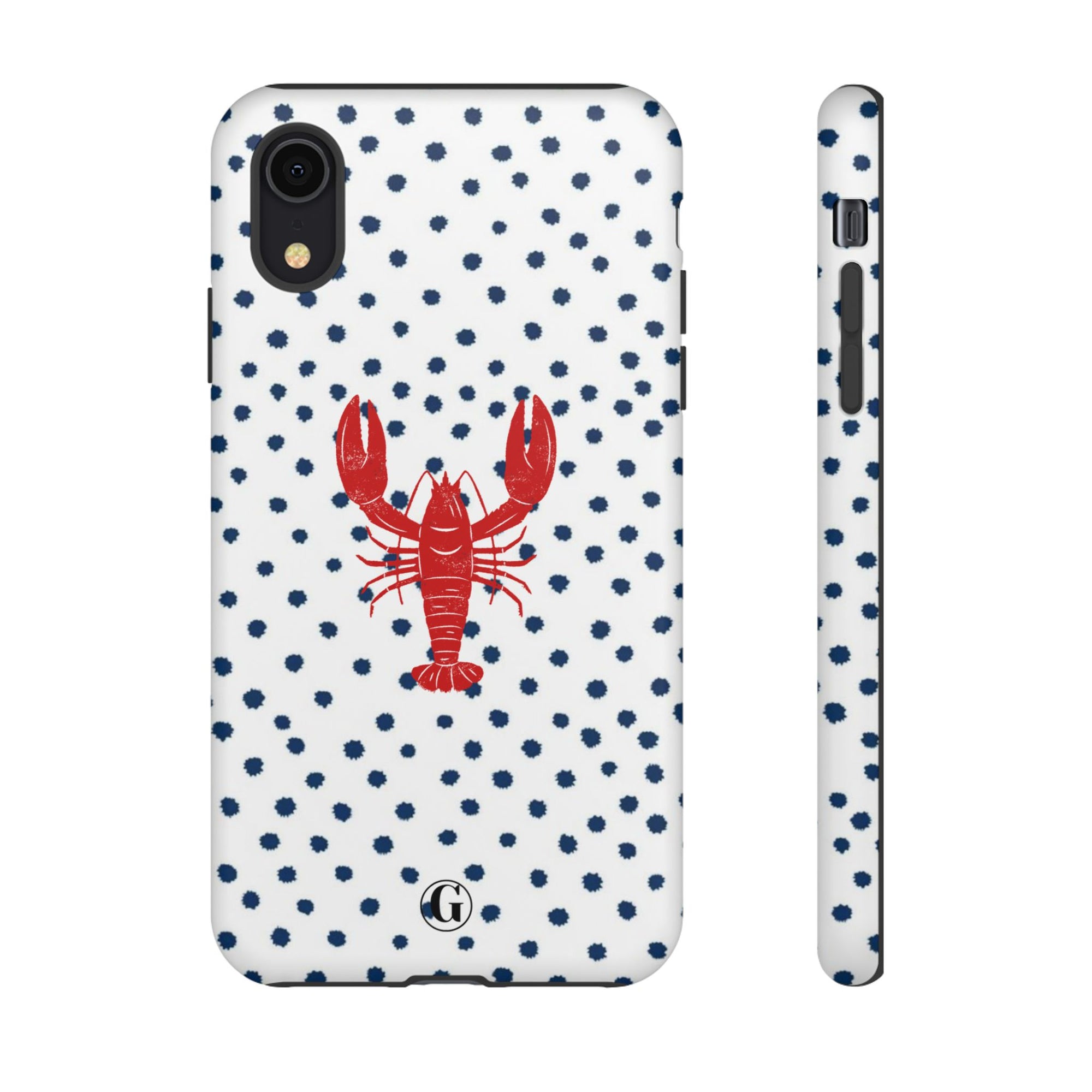 Crawfish on Blue Dots Phone Case