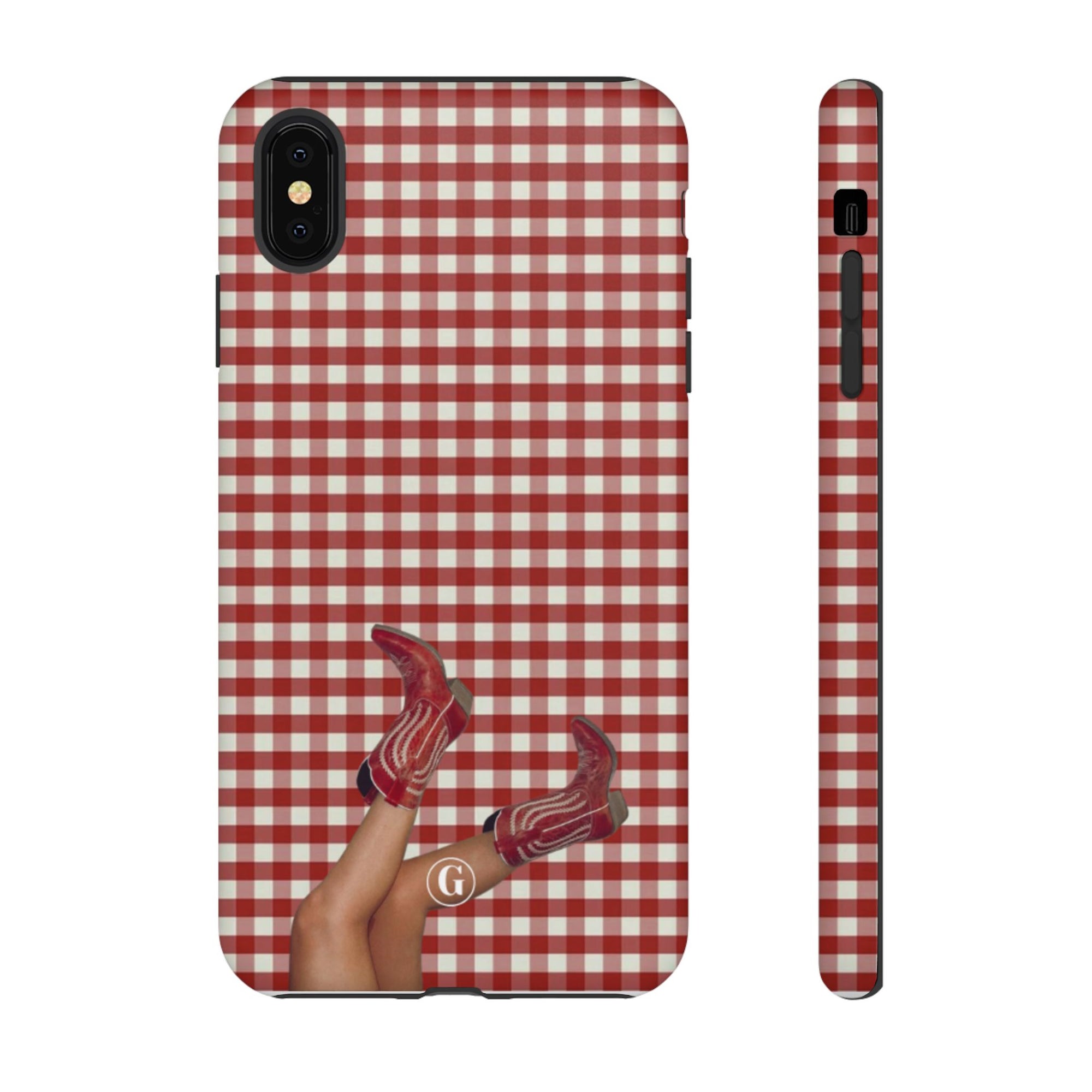 Dark Red Cowboy Boots Phone Case