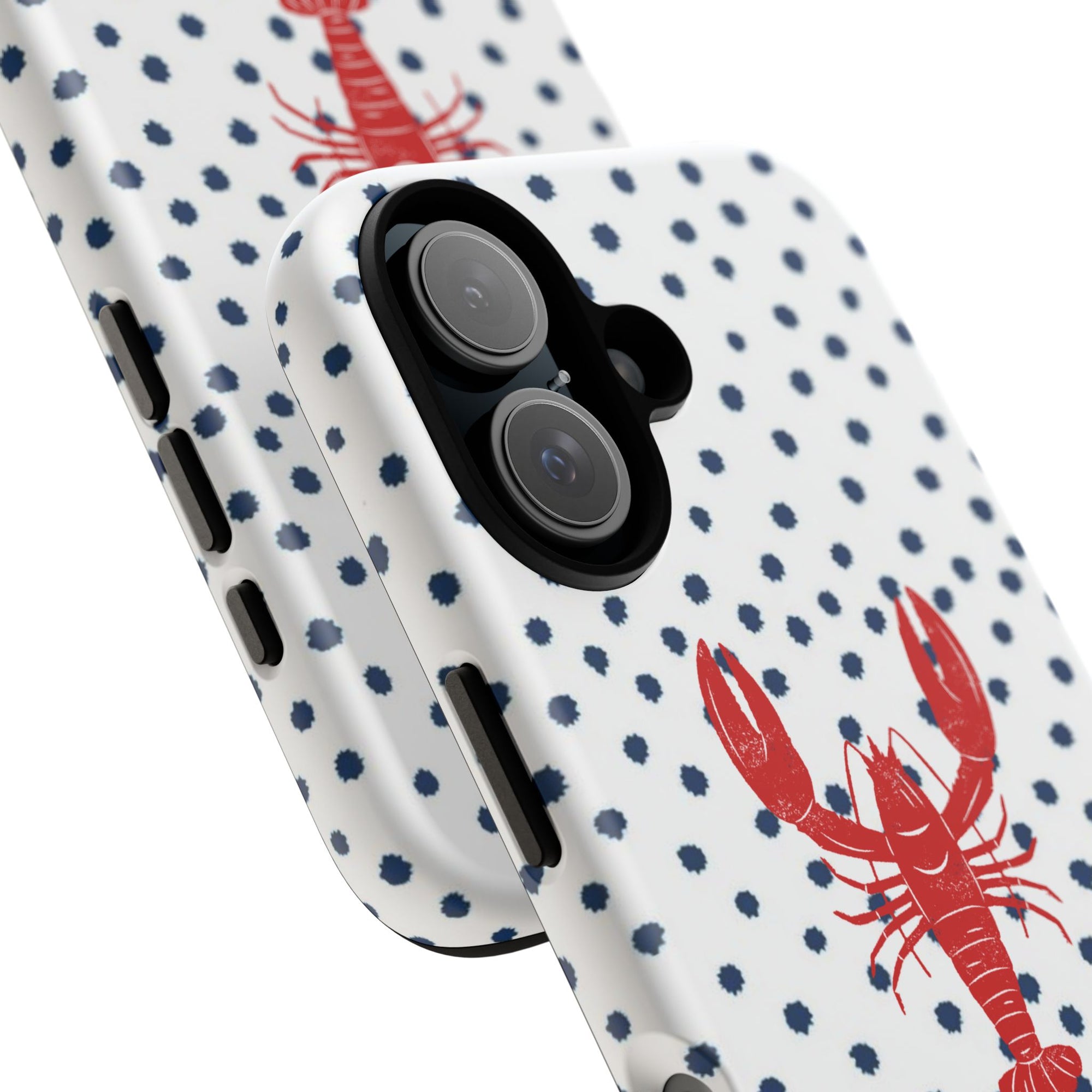 Crawfish on Blue Dots Phone Case