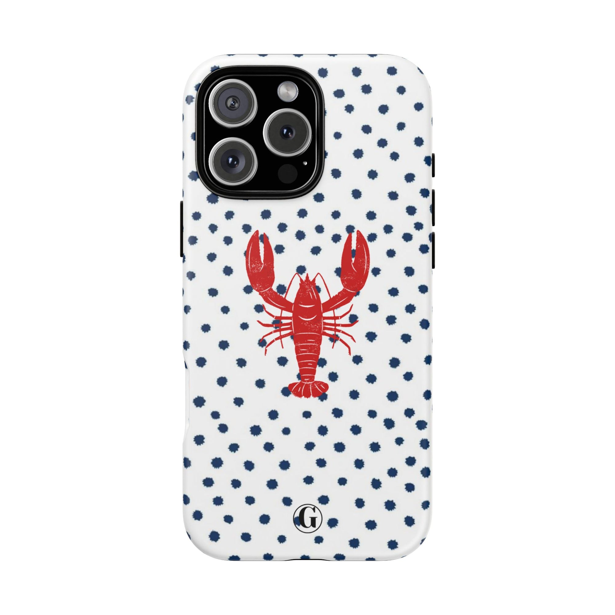 Crawfish on Blue Dots Phone Case