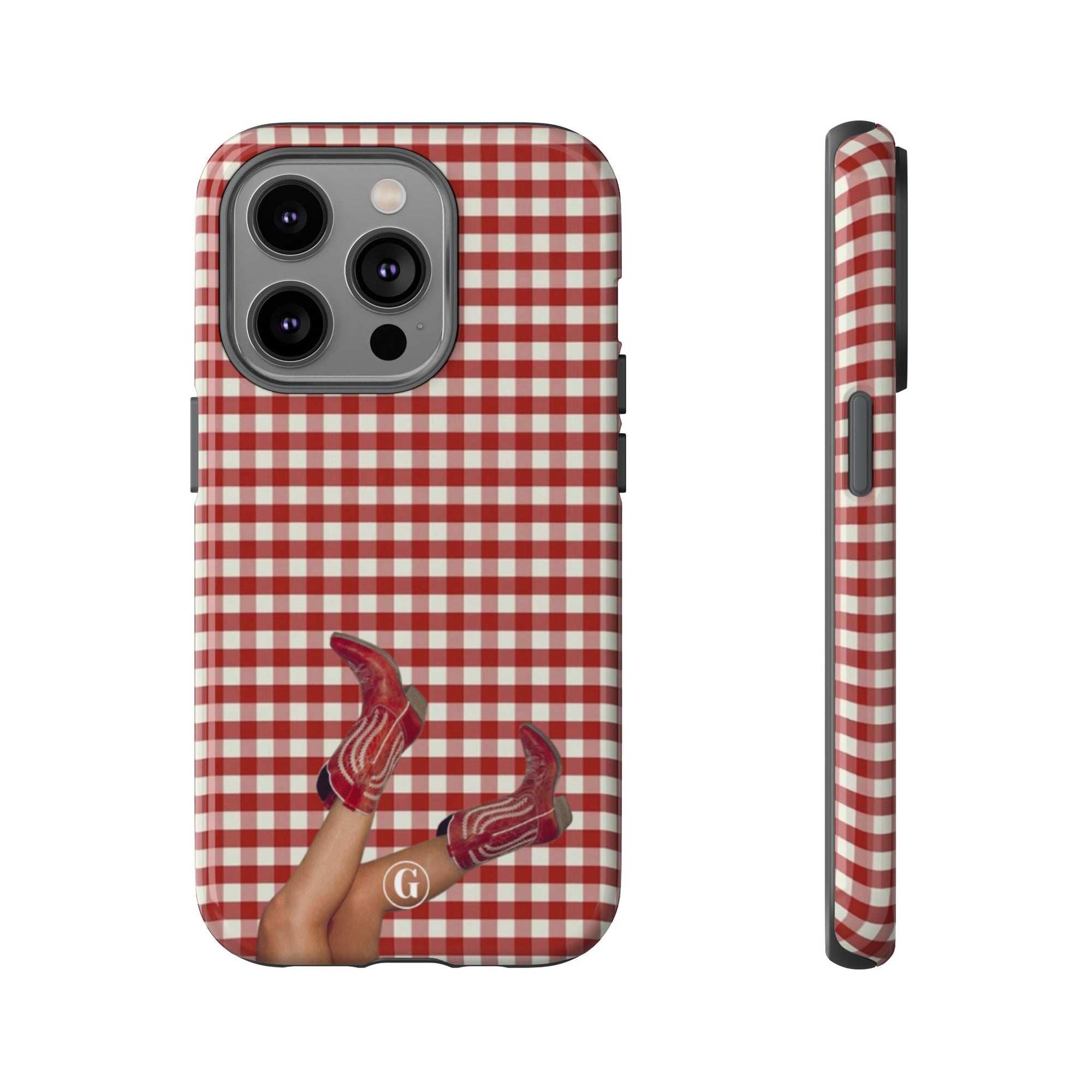Dark Red Cowboy Boots Phone Case