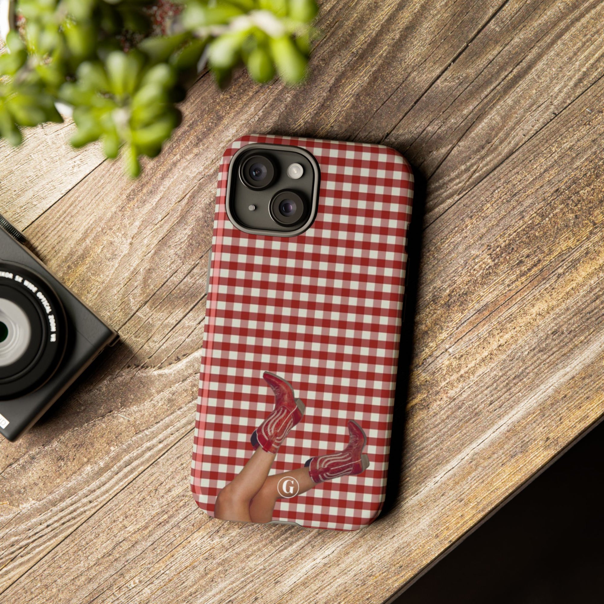 Dark Red Cowboy Boots Phone Case