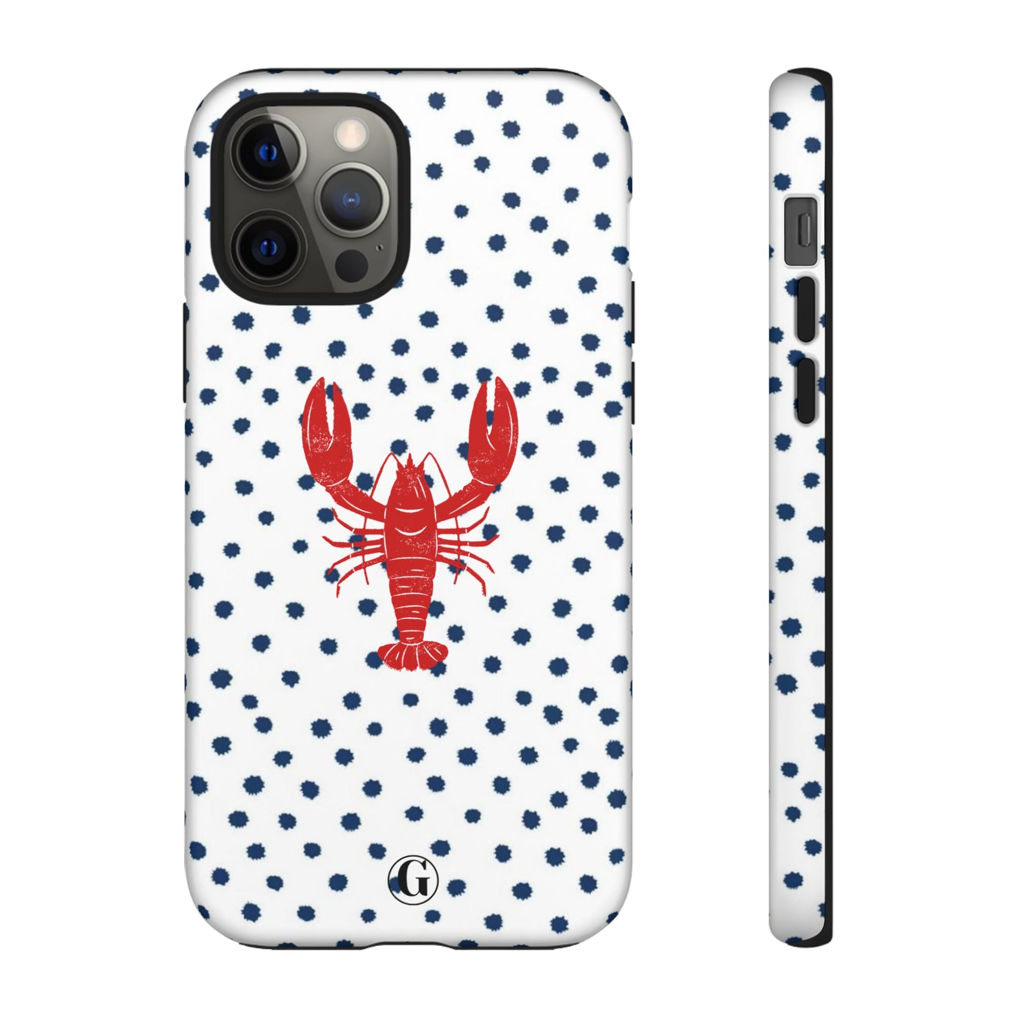 Crawfish on Blue Dots Phone Case