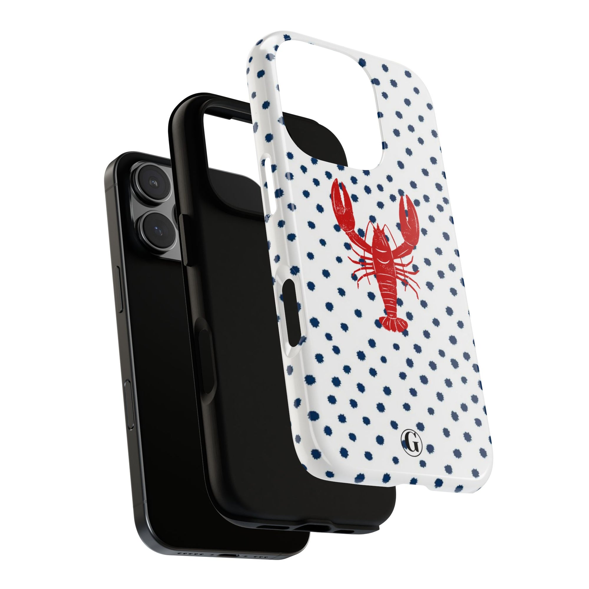 Crawfish on Blue Dots Phone Case