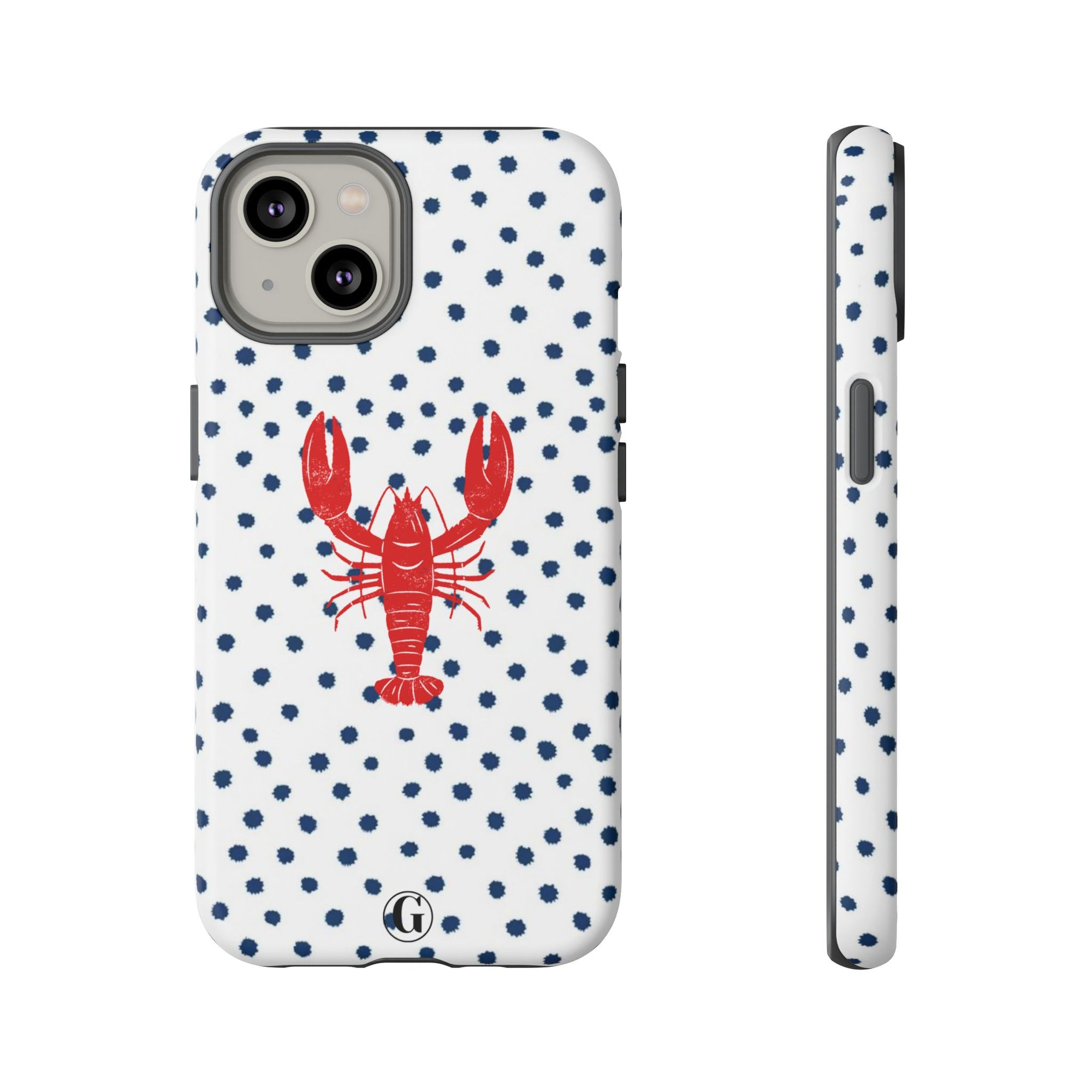 Crawfish on Blue Dots Phone Case
