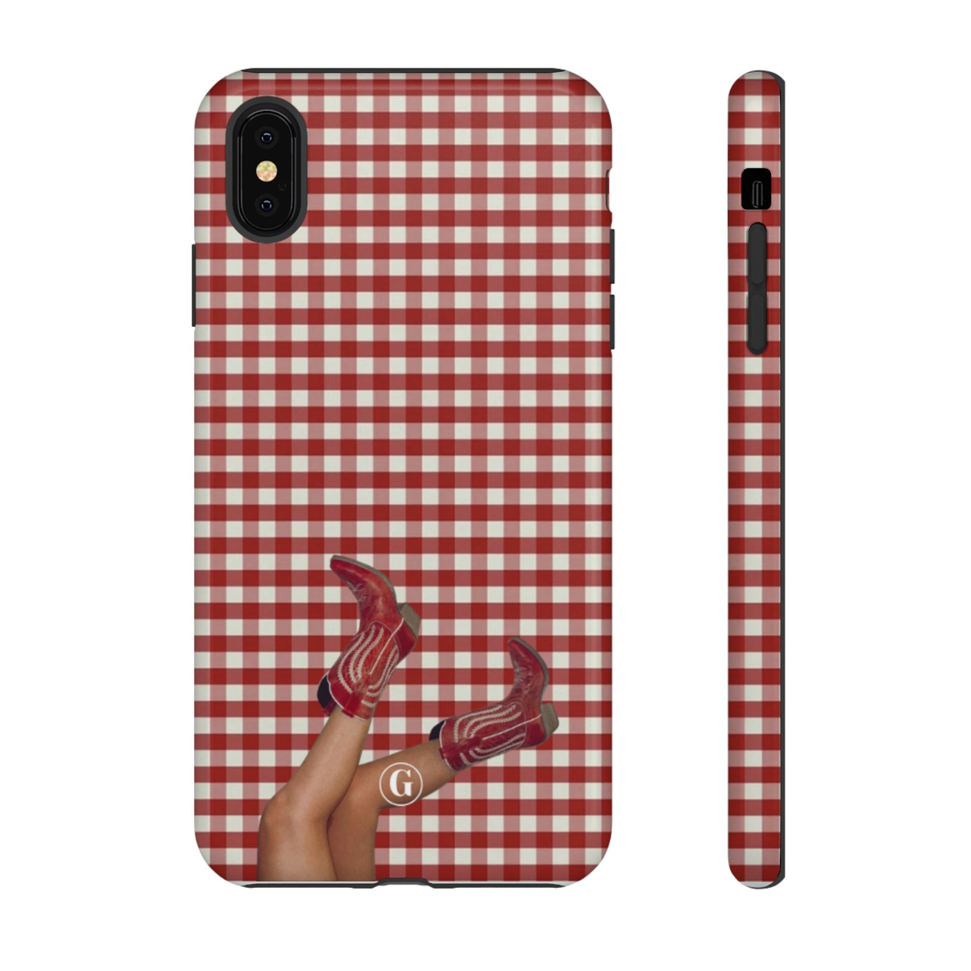 Dark Red Cowboy Boots Phone Case