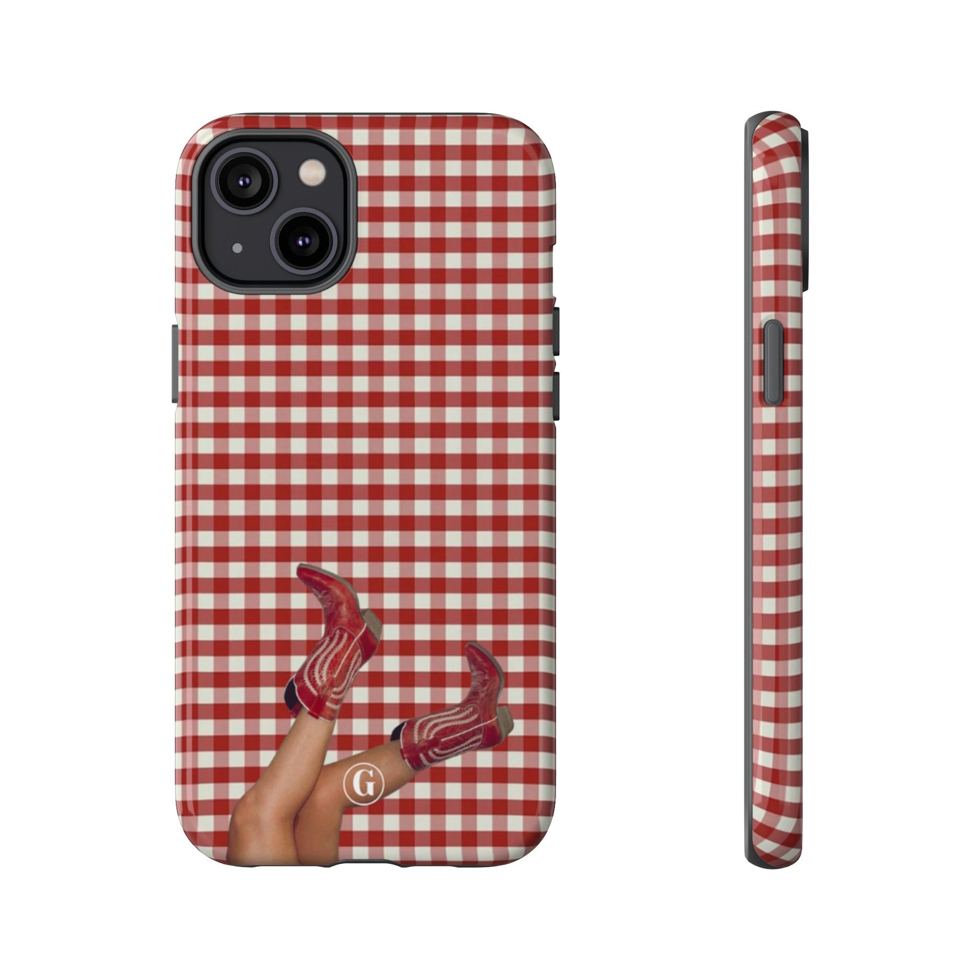 Dark Red Cowboy Boots Phone Case