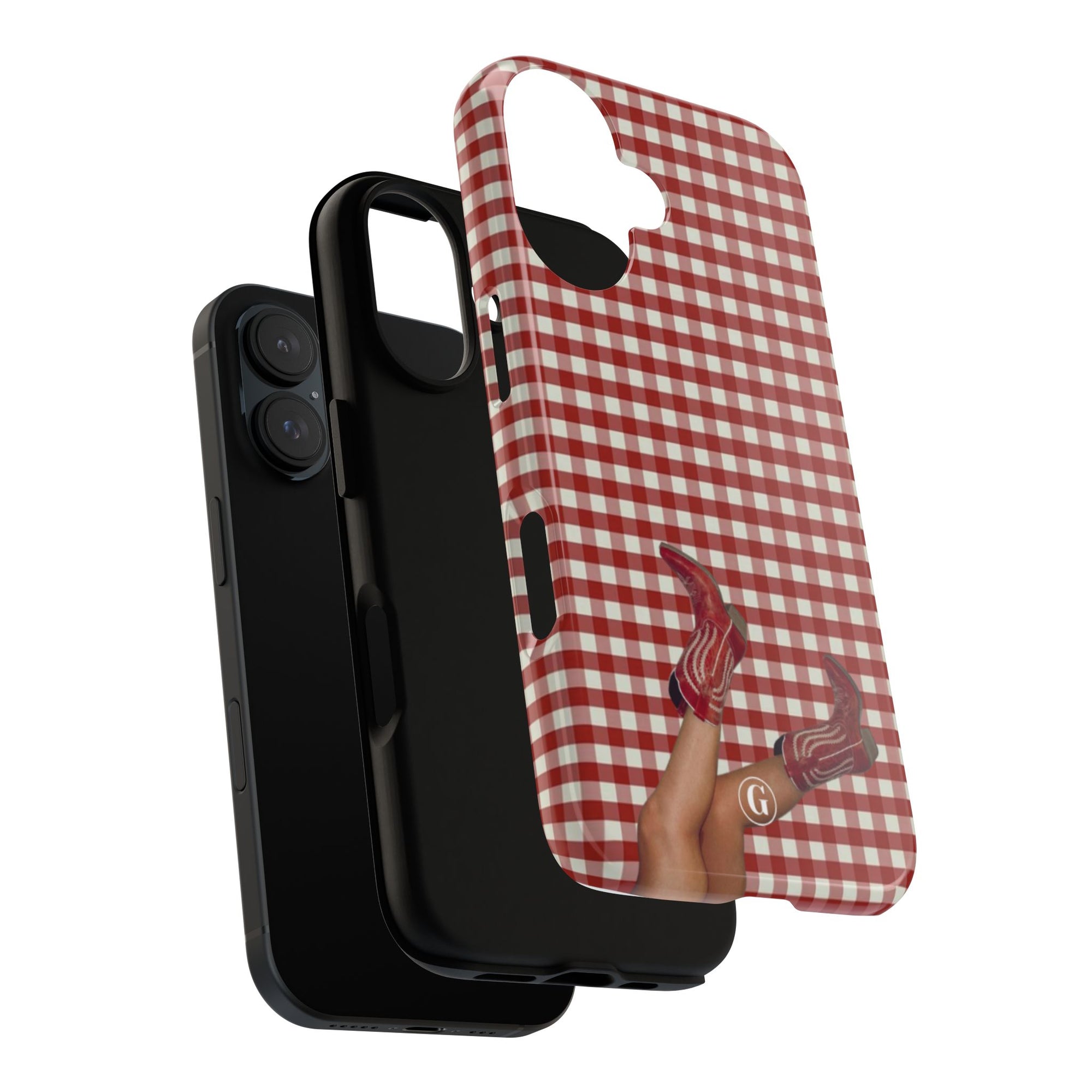 Dark Red Cowboy Boots Phone Case