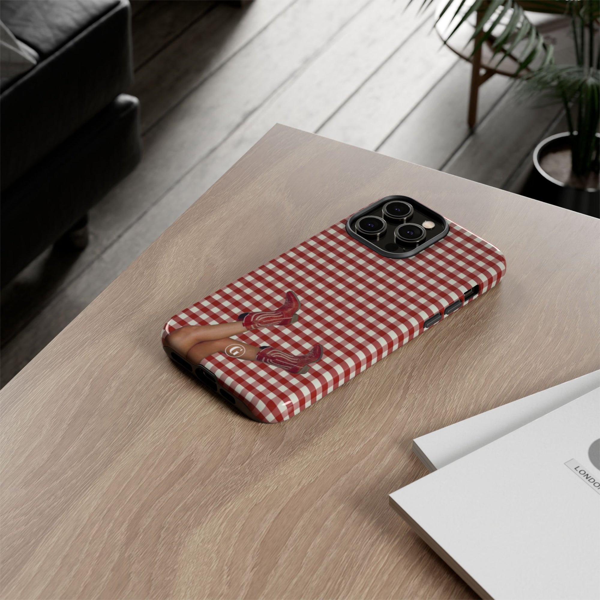 Dark Red Cowboy Boots Phone Case