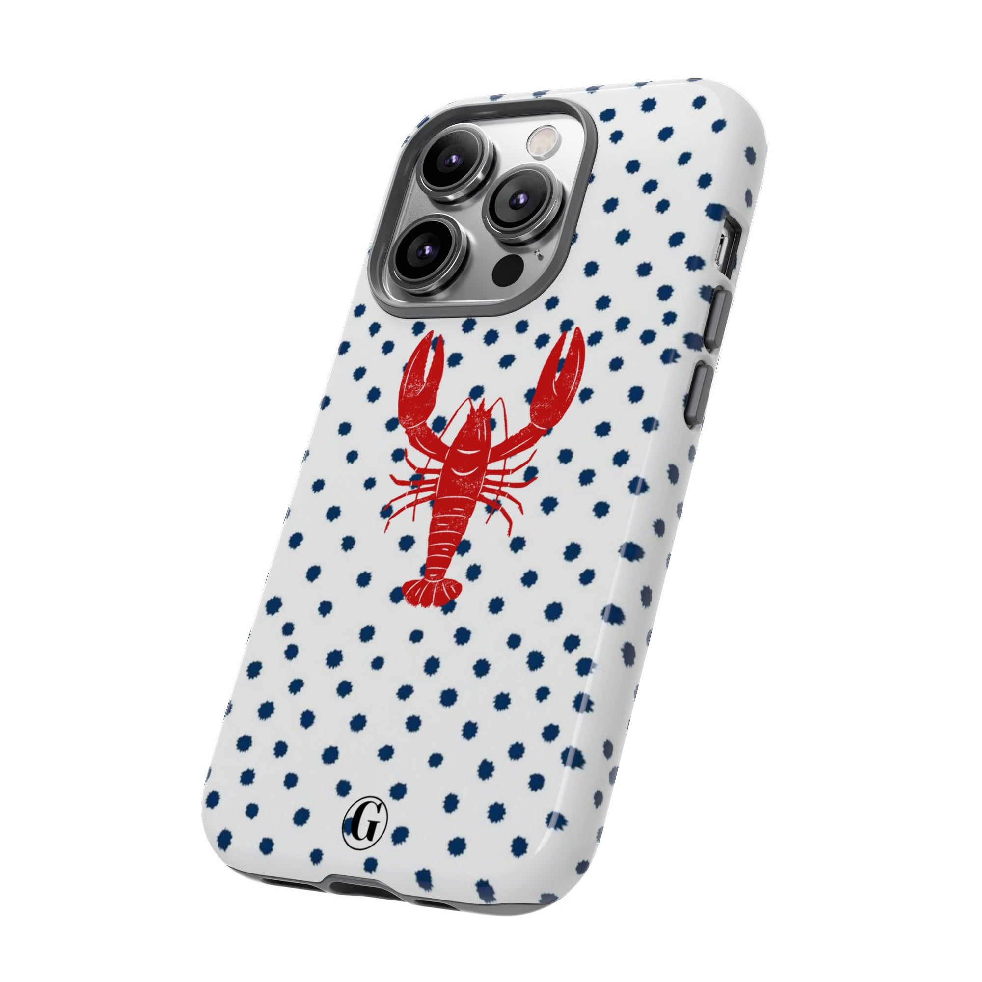 Crawfish on Blue Dots Phone Case