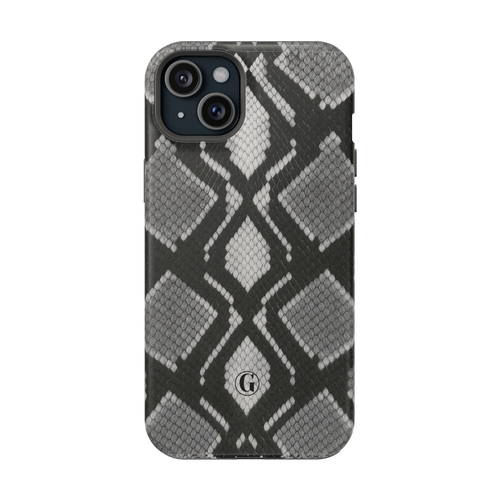 Grey Snakeskin Print Phone Case
