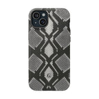 Grey Snakeskin Print Phone Case