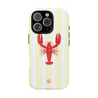Yellow Stripes & Crawfish Phone Case
