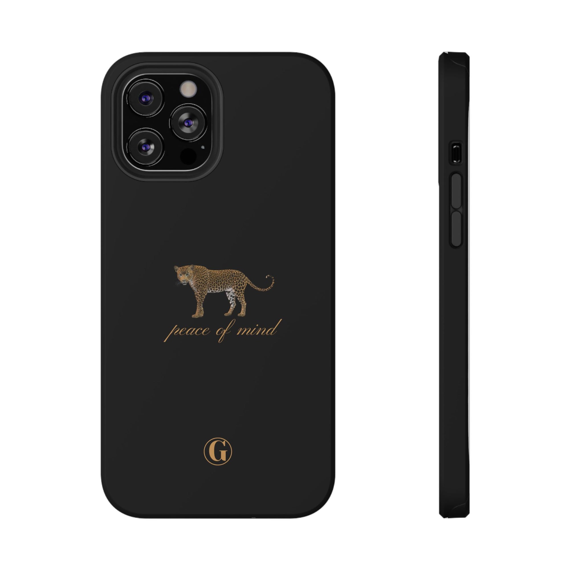 Black 'Peace of Mind' Panther Phone Case
