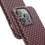 Burgundy Polka Dots Phone Case