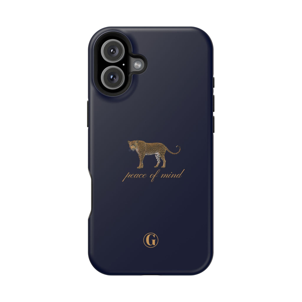 Navy Blue 'Peace of Mind' Panther Phone Case