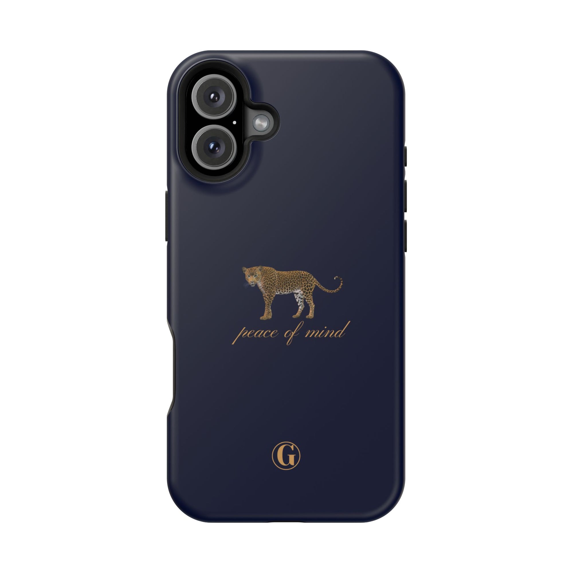 Navy Blue 'Peace of Mind' Panther Phone Case