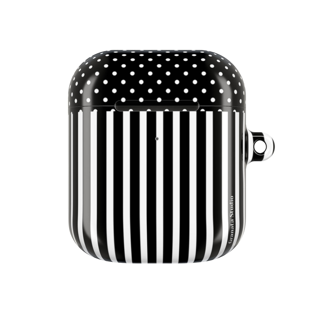 B&W Polka Dots x Stripes AirPod Case