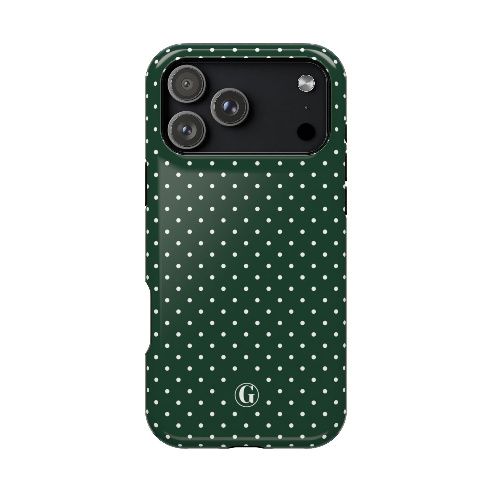 Emerald Green Polka Dots Phone Case