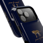 Navy Blue 'Peace of Mind' Panther Phone Case