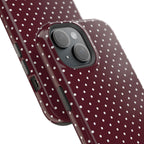 Burgundy Polka Dots Phone Case