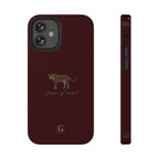 Burgundy 'Peace of Mind' Panther Phone Case
