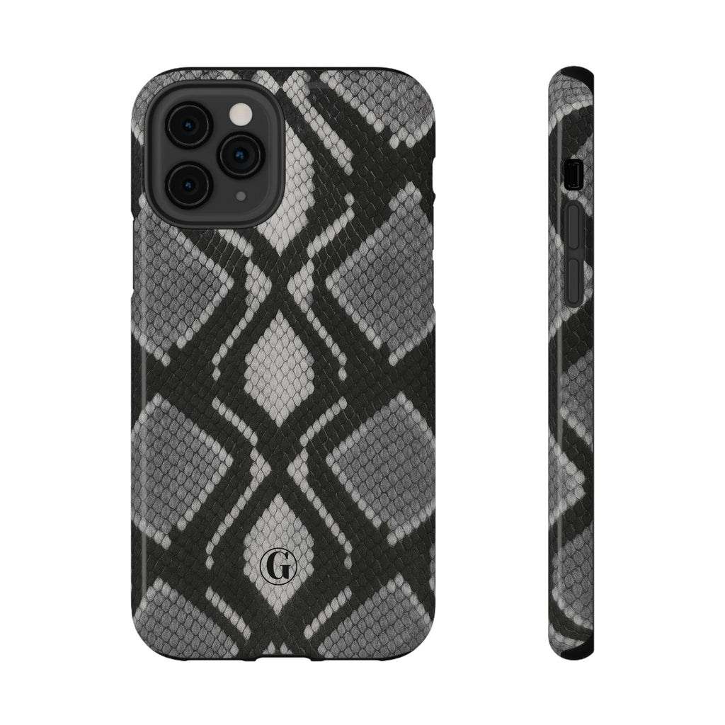 Grey Snakeskin Print Phone Case