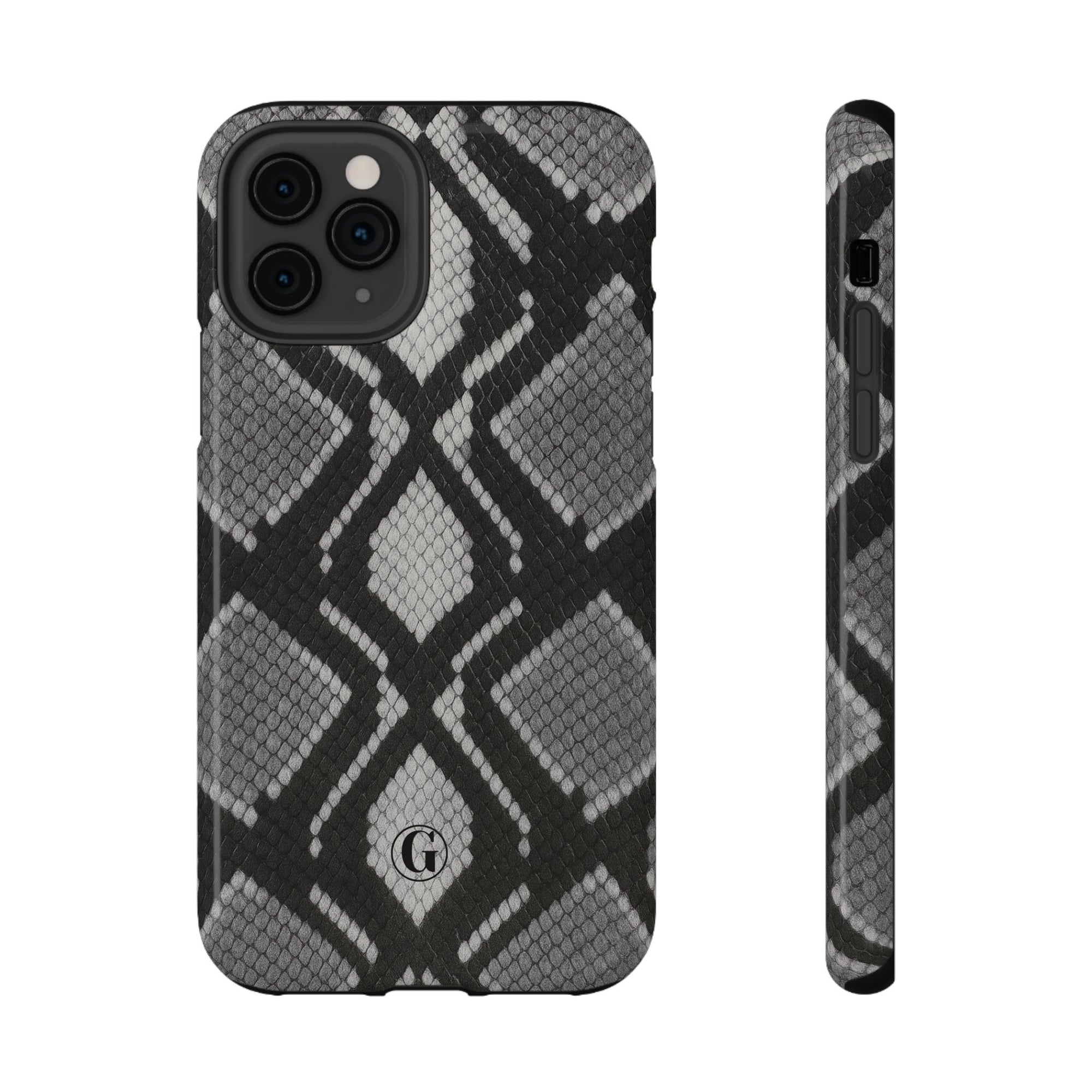 Grey Snakeskin Print Phone Case