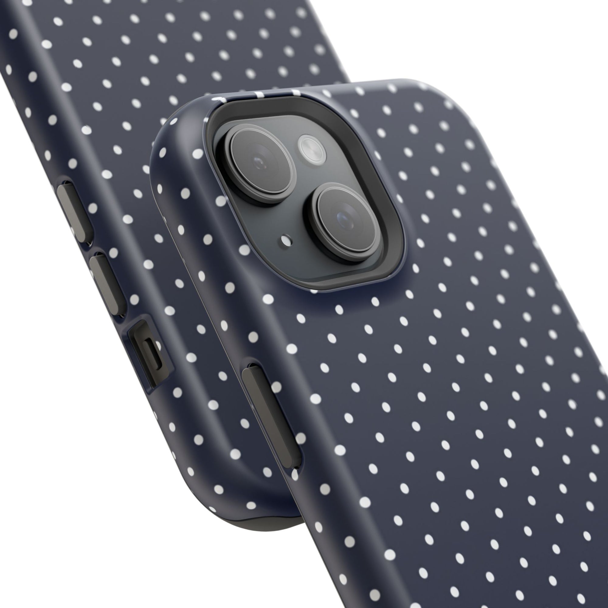 Navy Blue Polka Dots Phone Case