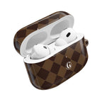 Brown Checkmate AirPod Case