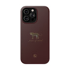 Burgundy 'Peace of Mind' Panther Phone Case
