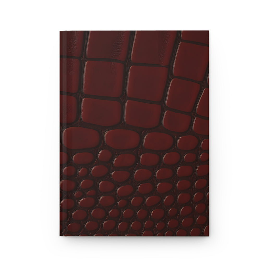 Hardcover Journal — Burgundy Crocodile Print