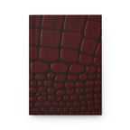 Hardcover Journal — Burgundy Crocodile Print