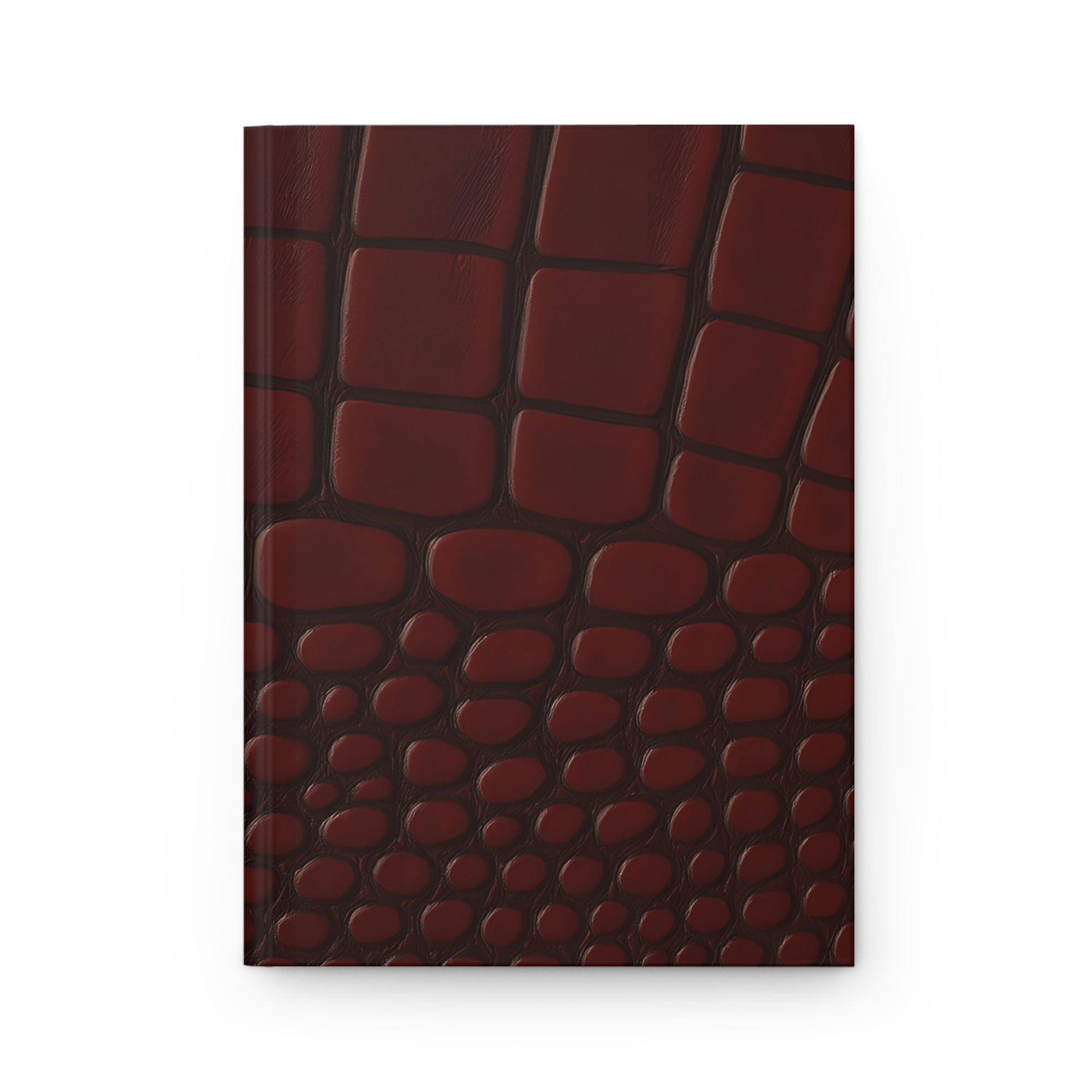 Hardcover Journal — Burgundy Crocodile Print