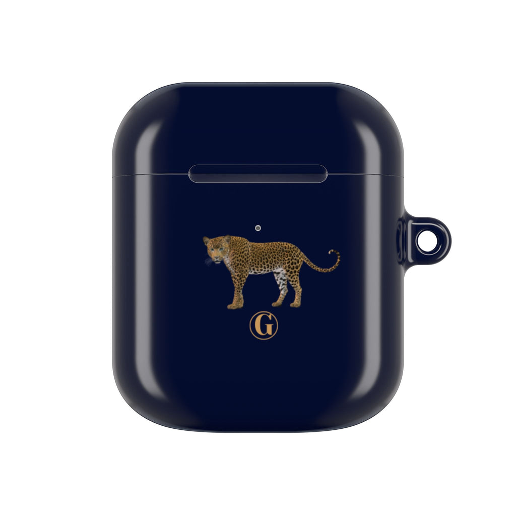 Navy Blue Panther AirPod Case