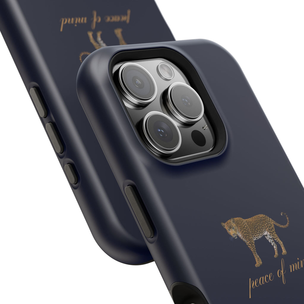 Navy Blue 'Peace of Mind' Panther Phone Case
