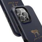 Navy Blue 'Peace of Mind' Panther Phone Case