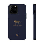 Navy Blue 'Peace of Mind' Panther Phone Case