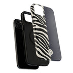 Zebra Print x Navy Blue Phone Case