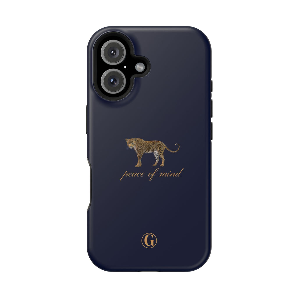 Navy Blue 'Peace of Mind' Panther Phone Case