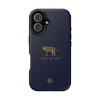 Navy Blue 'Peace of Mind' Panther Phone Case